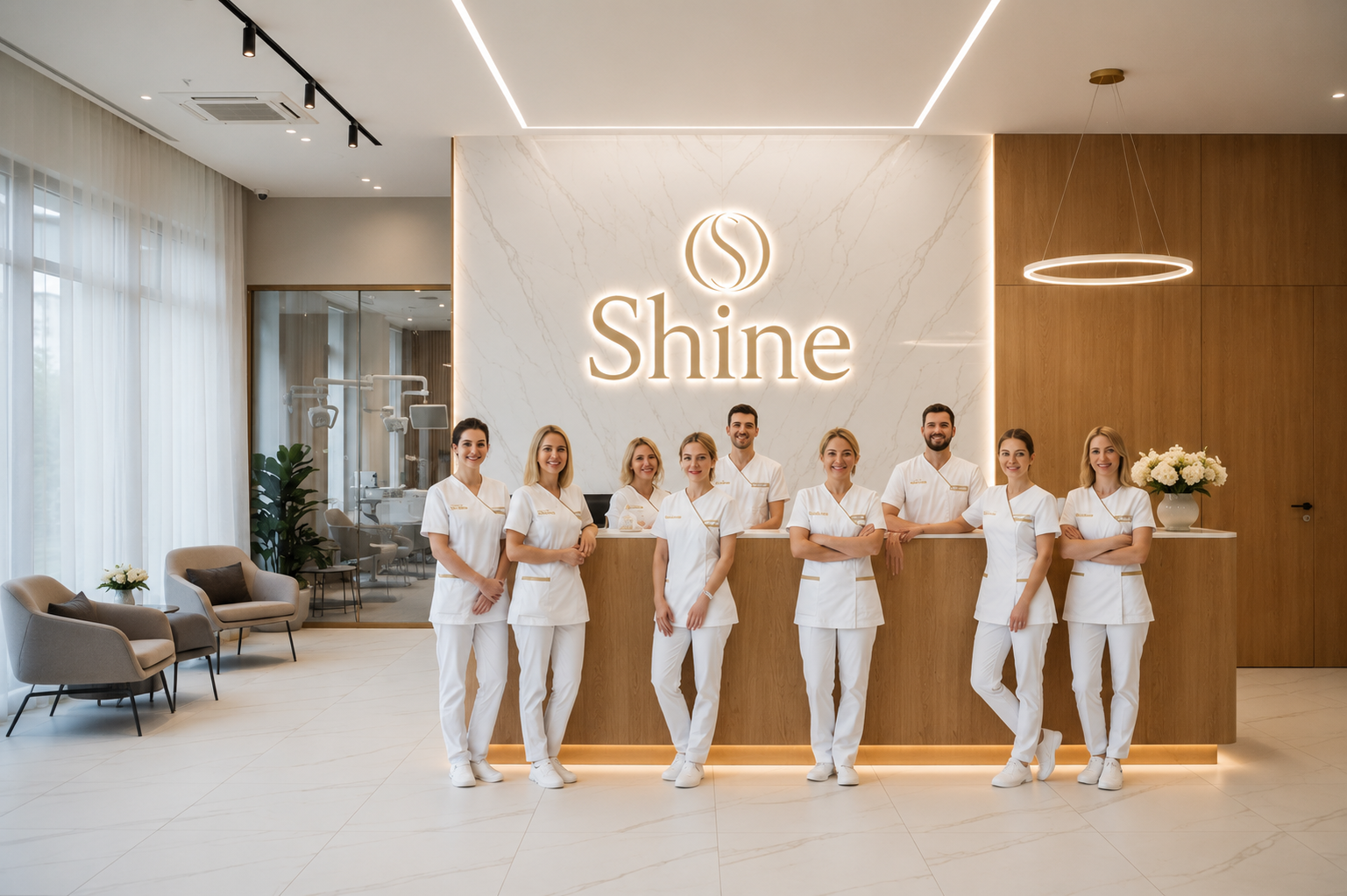 Пациентка с идеальной улыбкой в клинике Shine Smile